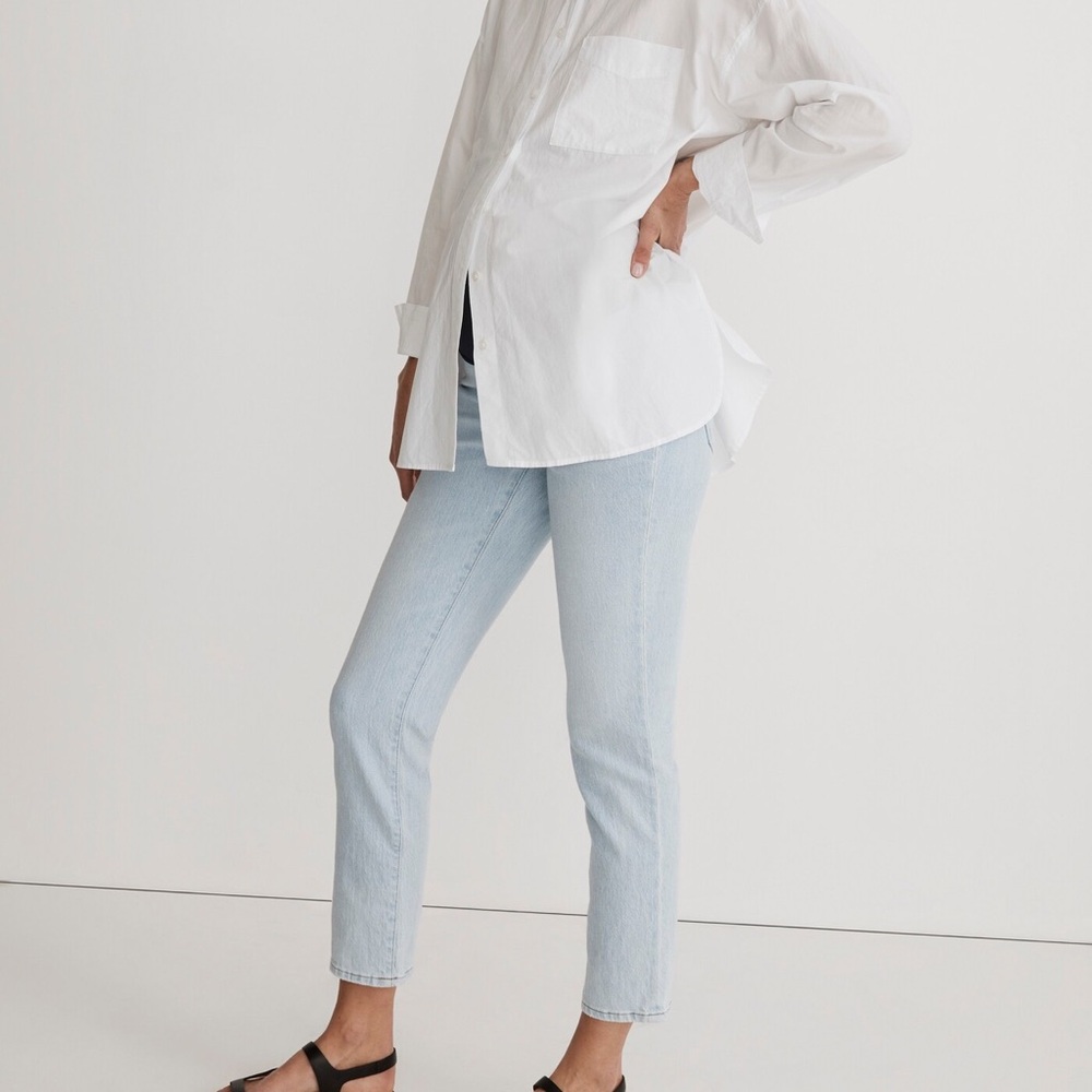 Madewell Maternity Over-the-Belly Perfect Vintage Jeans in Delora Wash NWT